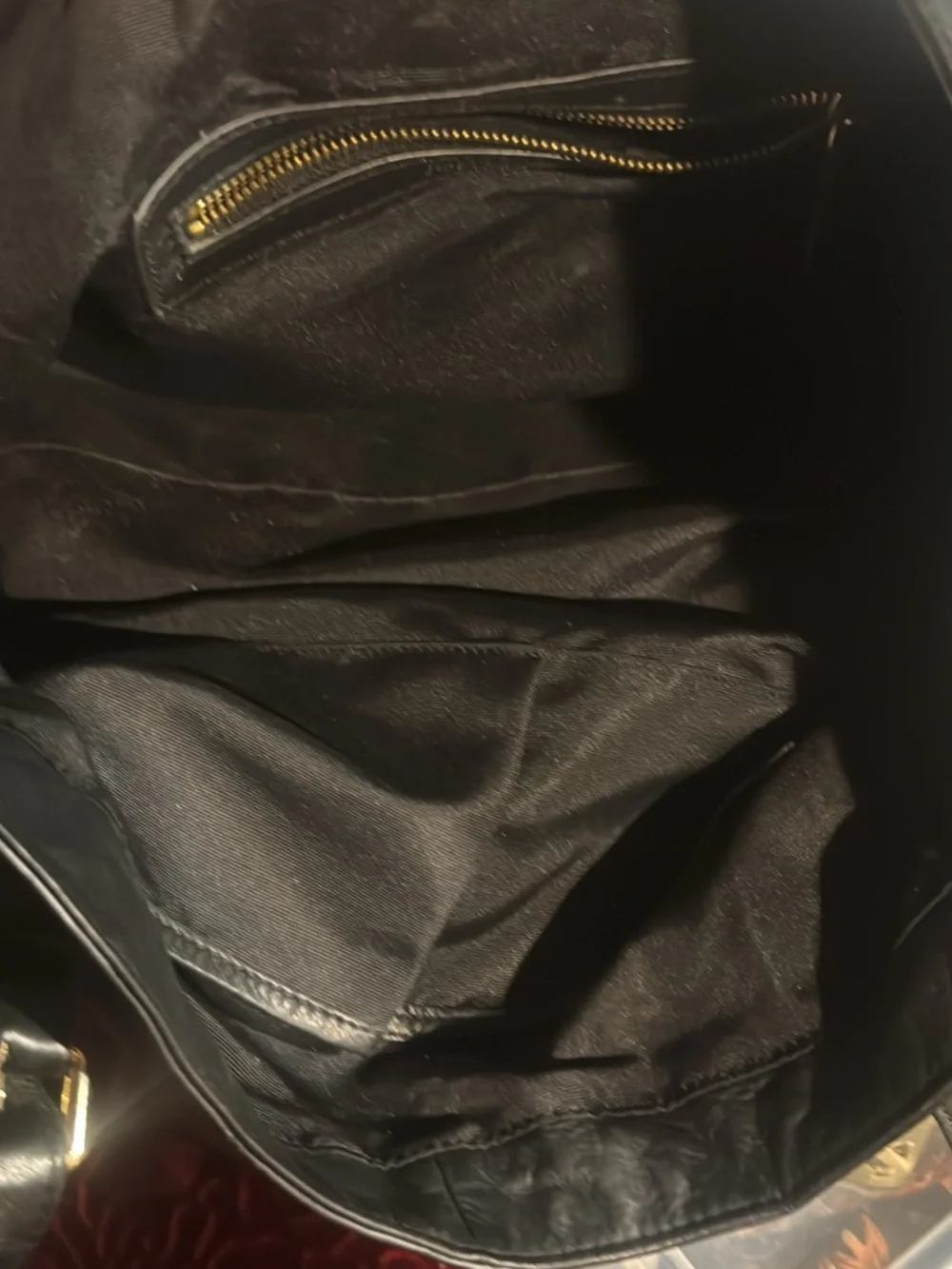 Othr Black Shoulder Tote with Gold Charm